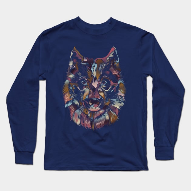 Wild Wolf Long Sleeve T-Shirt by DANDINGEROZZ